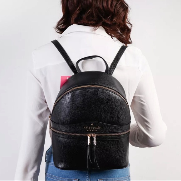 KATE SPADE Medium Karina backpack black leather - Picture 6 of 8